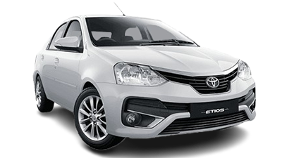 White TOYOTA ETIOS taxi