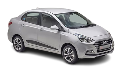 White HYUNDAI XCENT taxi